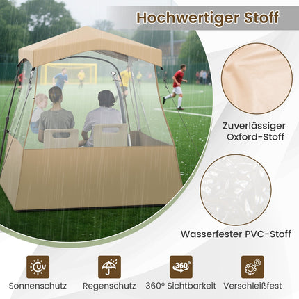 Transparent Pop-Up Camping Tent, All-Weather, 160x160x176 cm