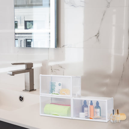 Transparent Shoe Boxes with Doors, 6-Pack Stackable