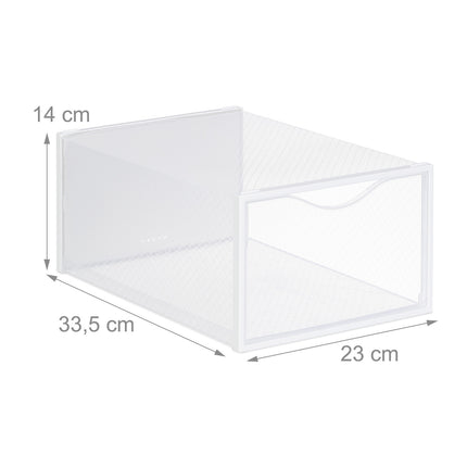 Transparent Shoe Storage Boxes, Set of 12