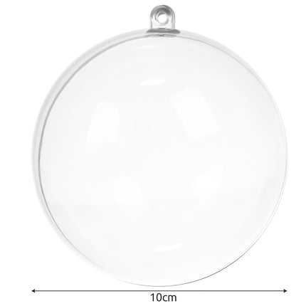 Transparent baubles 10cm set of 10 Ruhhy 22277
