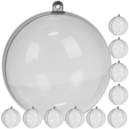 Transparent baubles 12 cm, set of 10 Ruhhy 22279