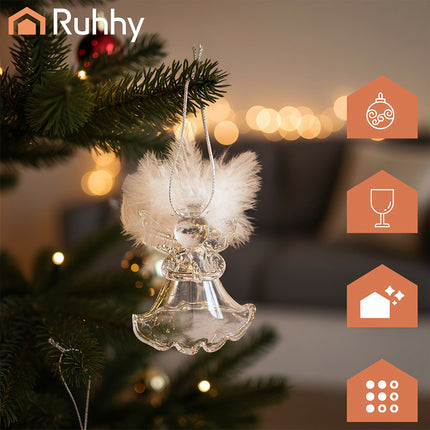 Transparent baubles - angels, 6 pcs. Ruhhy 22497