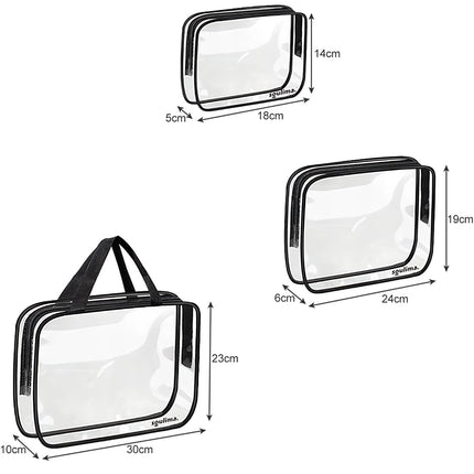 Transparent toiletry bag 3in1 Soulima 21448