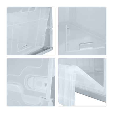 Transparent transport box with lid