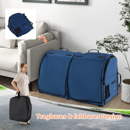 Transport bag with removable hammocks & mattress & litter box navy blue