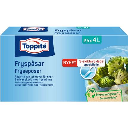 Trash Bags 4L, 25 Pack (10 per Roll)