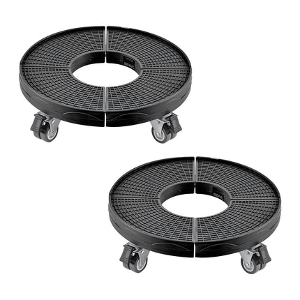 Trash Can Dolly 2-Pack, 4 Locking Casters, 440 lb