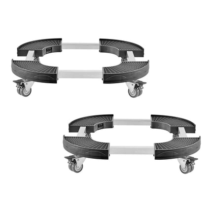Trash Can Dolly 2-Pack, 4 Locking Casters, 440 lb