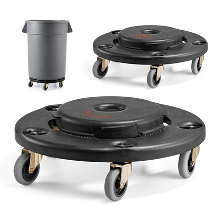Trash Can Dolly 2-Pack, Fits 20–55 Gal, 500 lb