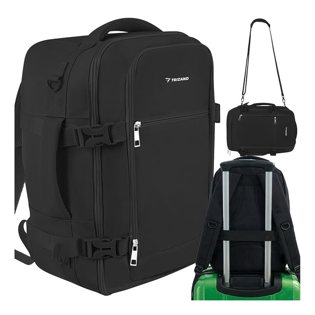 Travel Backpack 40x25x20cm, 20L, Black, 2-in-1 Bag