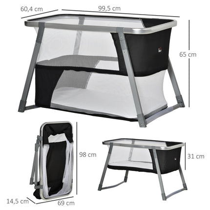 Adjustable Travel Bed and Cradle for Baby, Foldable, Oxford Fabric