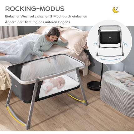 Adjustable Travel Bed and Cradle for Baby, Foldable, Oxford Fabric