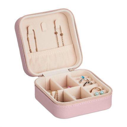 Travel Jewellery Case – Compact Leather Look Organizer
