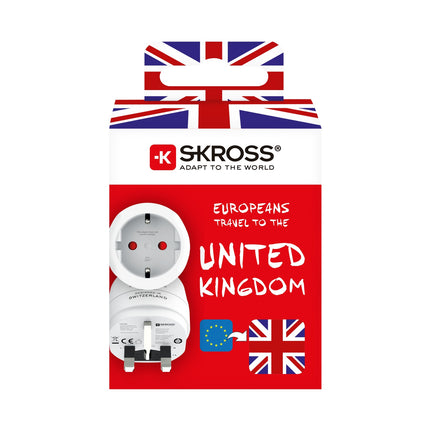Travel adapter Europe to UK etc. Grounded