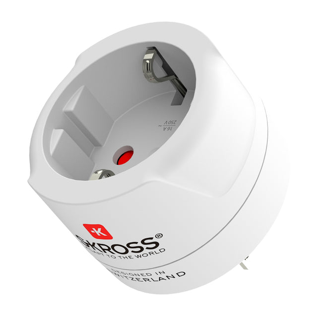 Travel adapter Europe to the USA, etc. Grounded