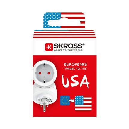 Travel adapter Europe to the USA, etc. Grounded