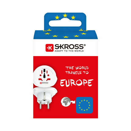 Travel adapter World to Europe Grounded