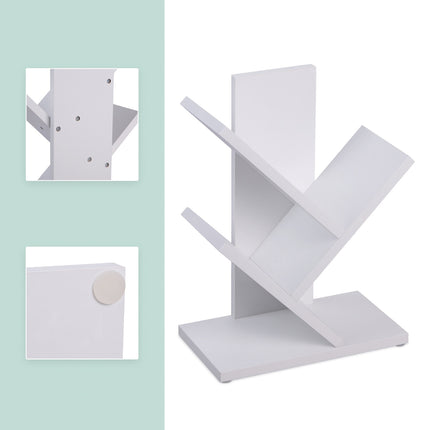Tree Bookshelf, White – Modern Bookcase for Living Room
