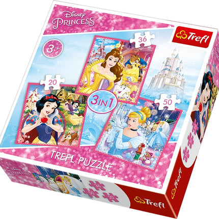 Trefl Disney Princess Puzzle 3 In 1 Set