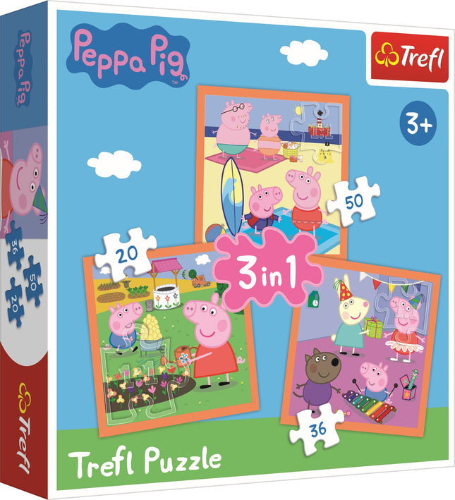Trefl Peppa Pig Puzzle 3 In 1 Set