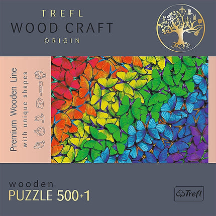 Trefl Wooden Puzzle Rainbow Butterflies 500+1 Pcs