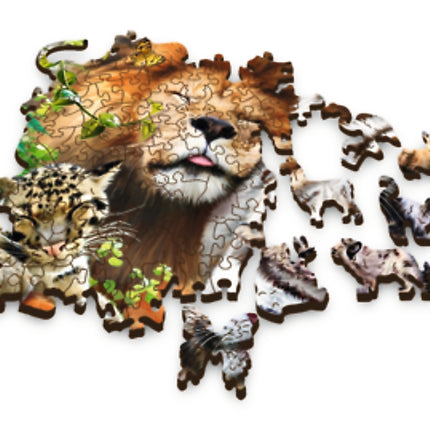 Trefl Wooden Puzzle Wild Cats In The Jungle 500+1 Pcs