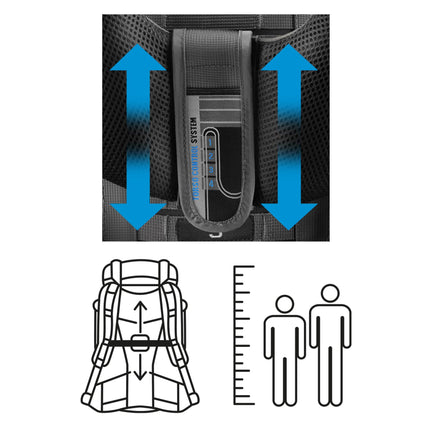 Trekking Backpack 60L with Adjustable Back Length