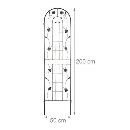 Trellis 200 cm set of 2 black