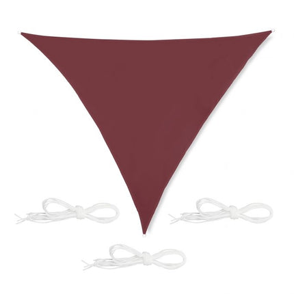 Triangular red-brown sun sail
