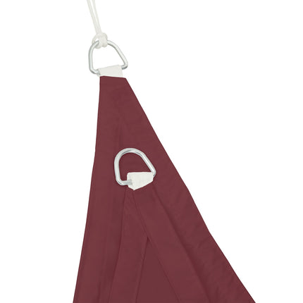 Triangular red-brown sun sail