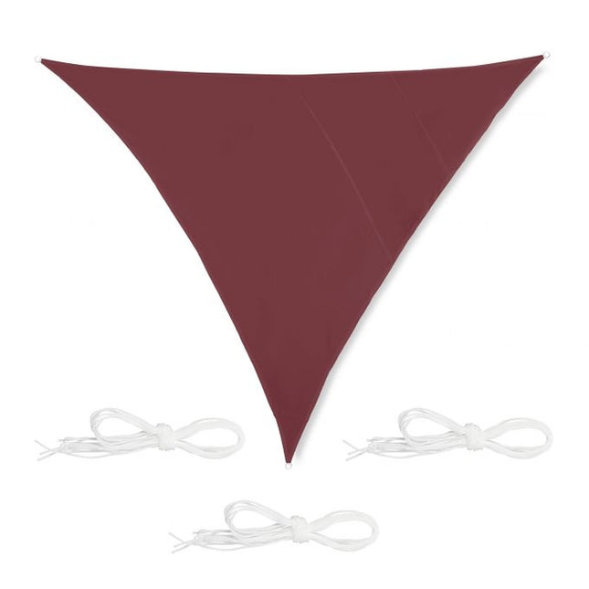Triangular red-brown sun sail