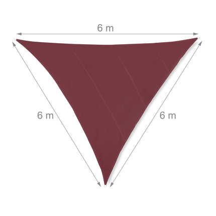 Triangular red-brown sun sail