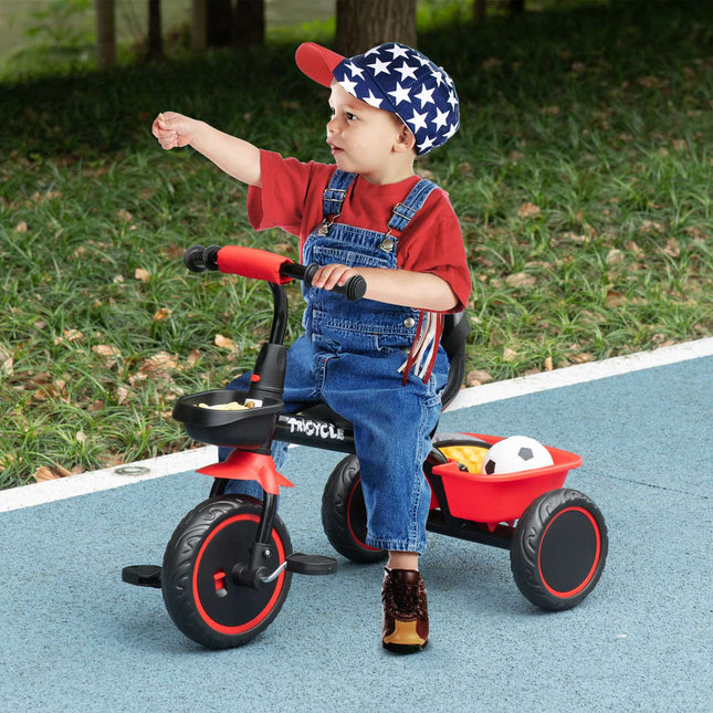 Tricycle for children with basket and adjustable seat 2-5 years