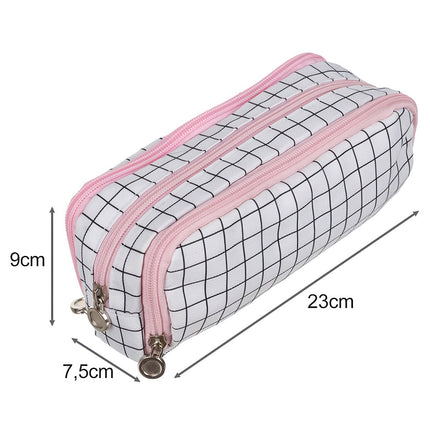 Triple folding pencil case - checkered Maaleo24514