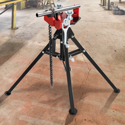 Tripod Pipe Chain Vise, 1/8–5 in, Folding Steel Legs