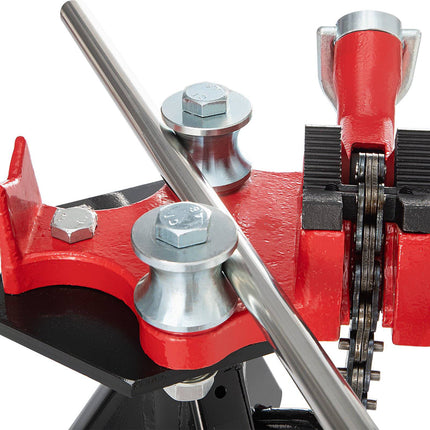Tripod Pipe Chain Vise, 1/8–5 in, Folding Steel Legs