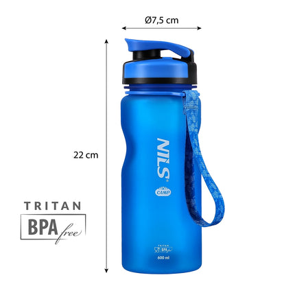 Tritan Water Bottle, 600 ml, Blue