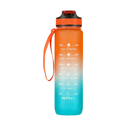 Tritan Water Bottle, Orange-Blue, Leak-Proof, 1000 ml