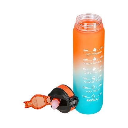 Tritan Water Bottle, Orange-Blue, Leak-Proof, 1000 ml
