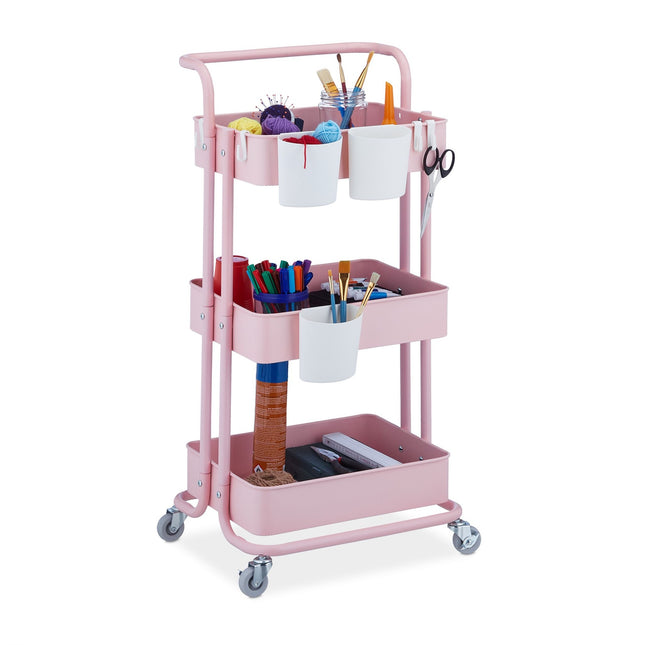 Trolley with 3 shelves
