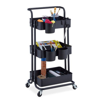 Trolley with 3 shelves