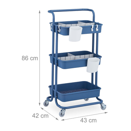 Trolley with 3 shelves