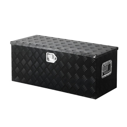 Truck Bed Tool Box, Aluminum, Lock, Sliding Shelf, 35.4 In
