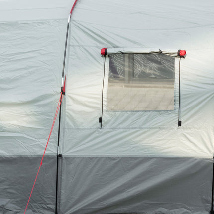 Tunnel camping tent for 8 people with sleeping cabin and living room