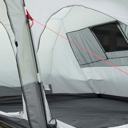 Tunnel camping tent for 8 people with sleeping cabin and living room