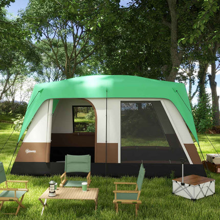 8-person tunnel camping tent with light hook and net