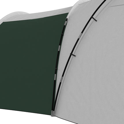 Family camping tunnel tent, 6-9 people, 3 bedrooms, green, 2000 mm waterproof