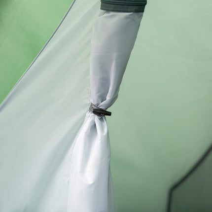 Tunnel camping tent, 2-3 people, waterproof, dark green