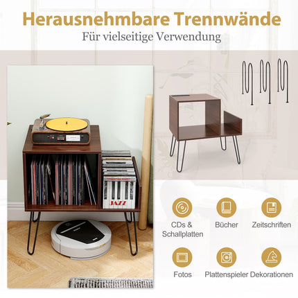 Turntable Stand with Charging Station, Brown, High Capacity