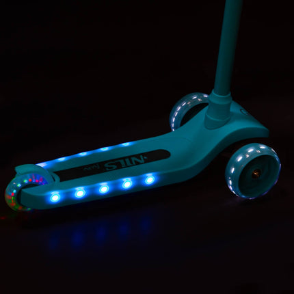 Turquoise Kick Scooter, Adjustable Height, Lightweight
